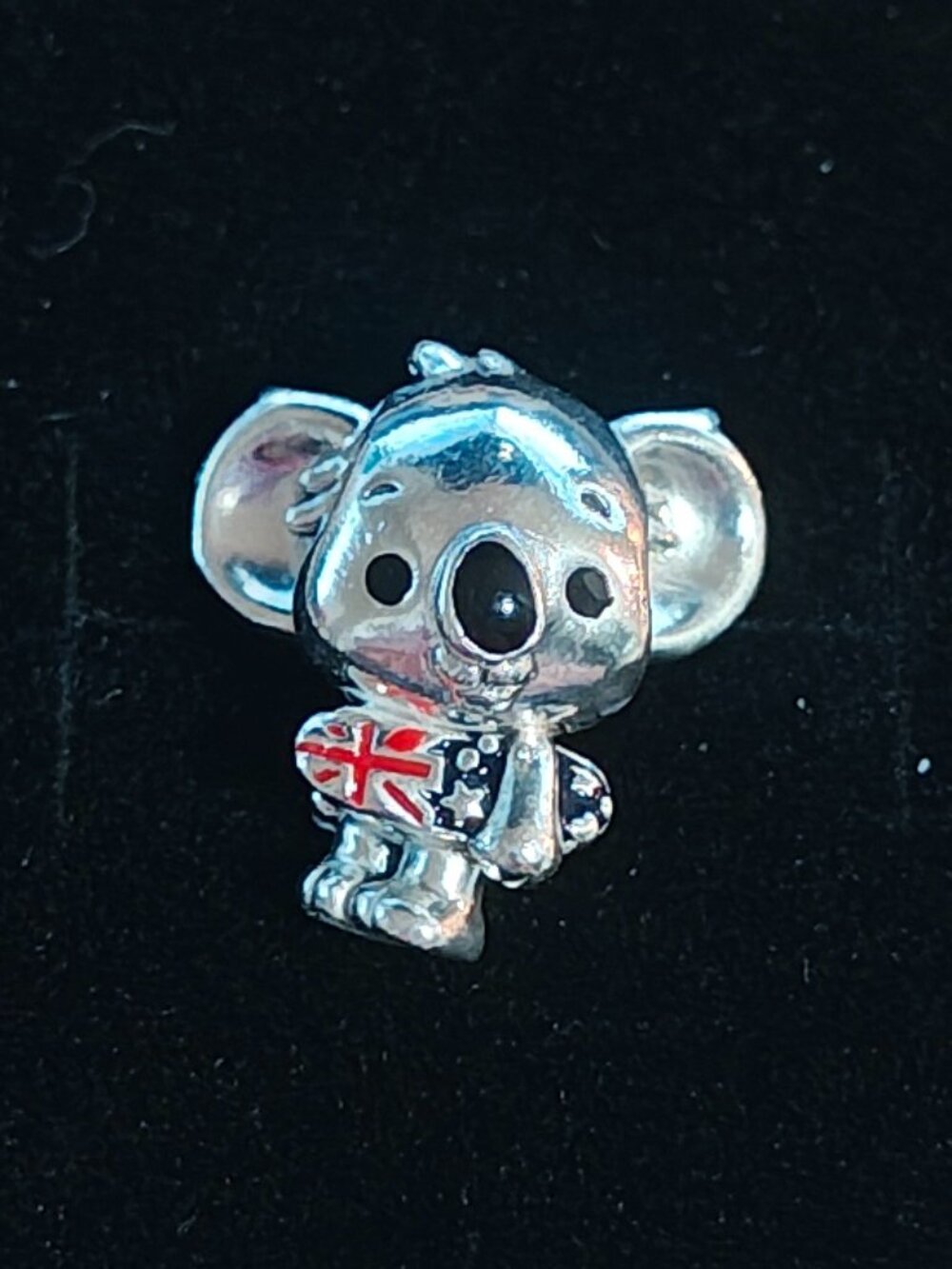 Authentic Pandora Retired Australia Surfing Koala Charm 799031C01 Sterling Silve